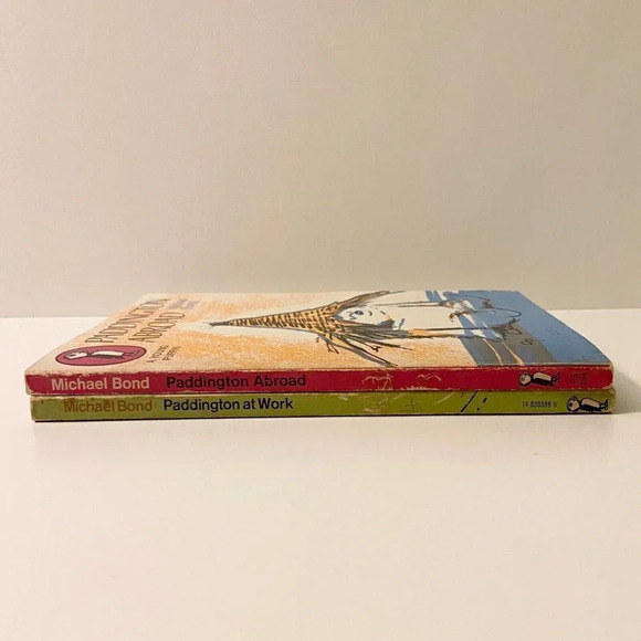 Vintage 1968 Paddington Abroad and 1969 Paddington at Work Young Puffin Books - Picture 2 of 16
